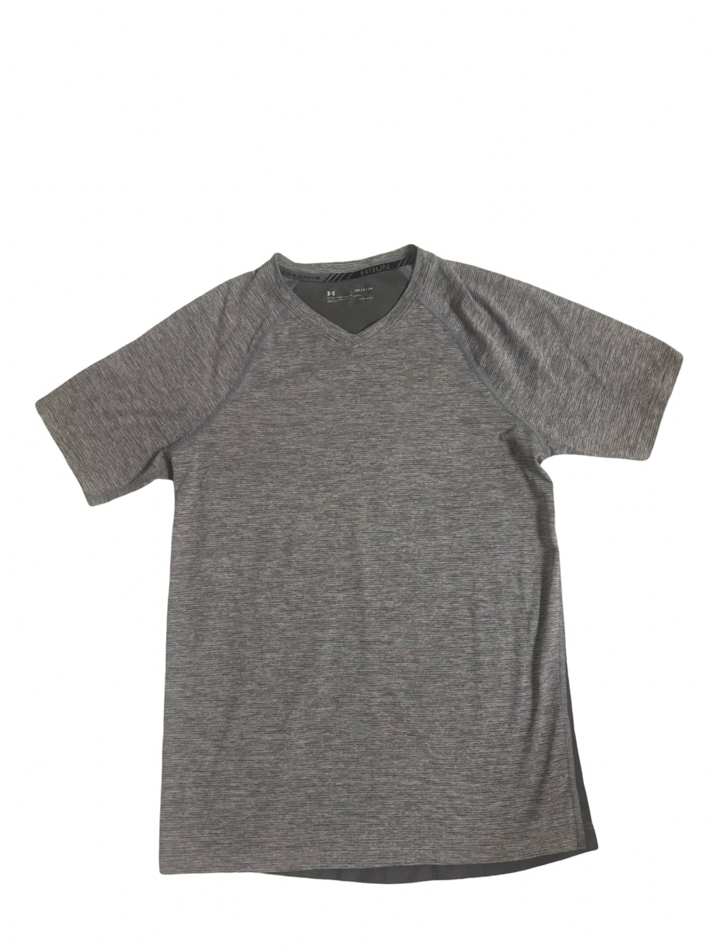 Under Armour Heather Gray V-Neck Performance Running Athletic Tee Small